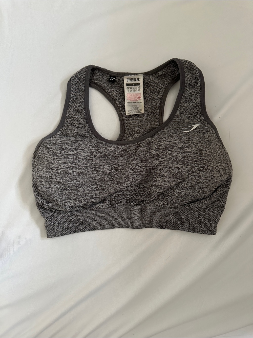 Gymshark Seamless Heather Gray Racerback Sports Bra